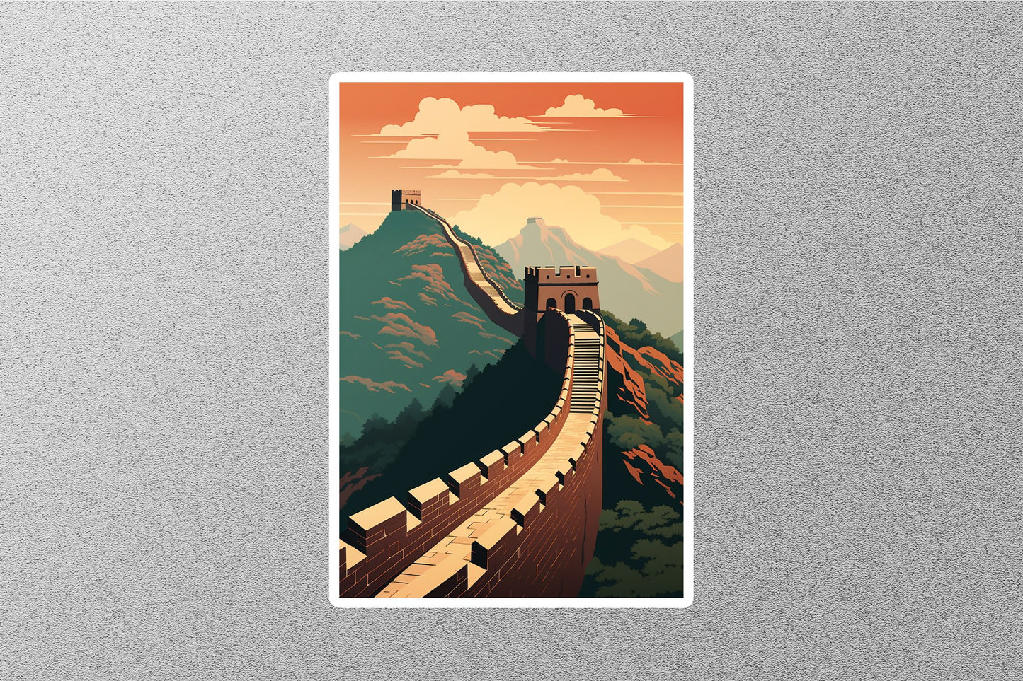 Wholesale Vintage Great Wall of China Travel Sticker