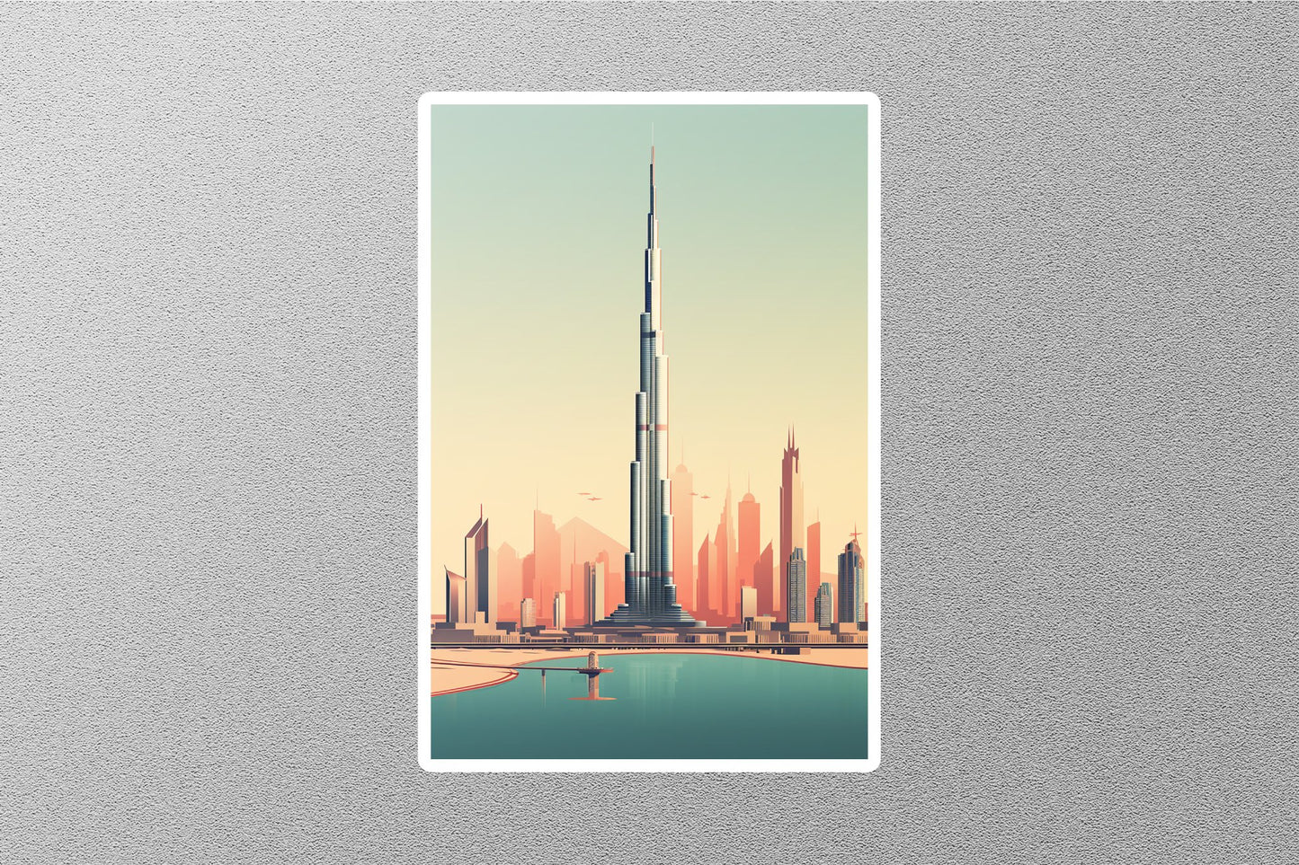 Wholesale Vintage Burj Khalifa Travel Sticker