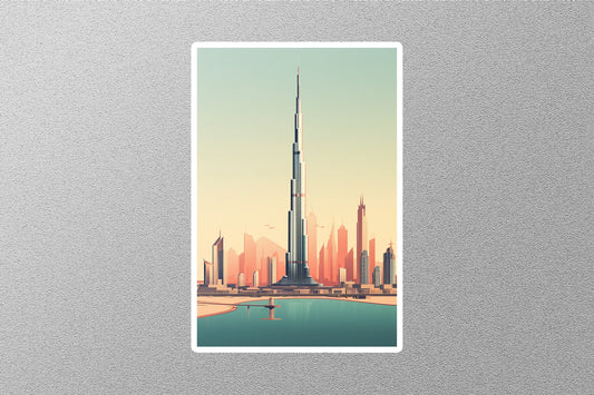 Wholesale Vintage Burj Khalifa Travel Sticker