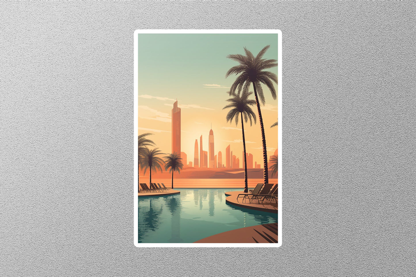Wholesale Vintage Dubai Travel Sticker