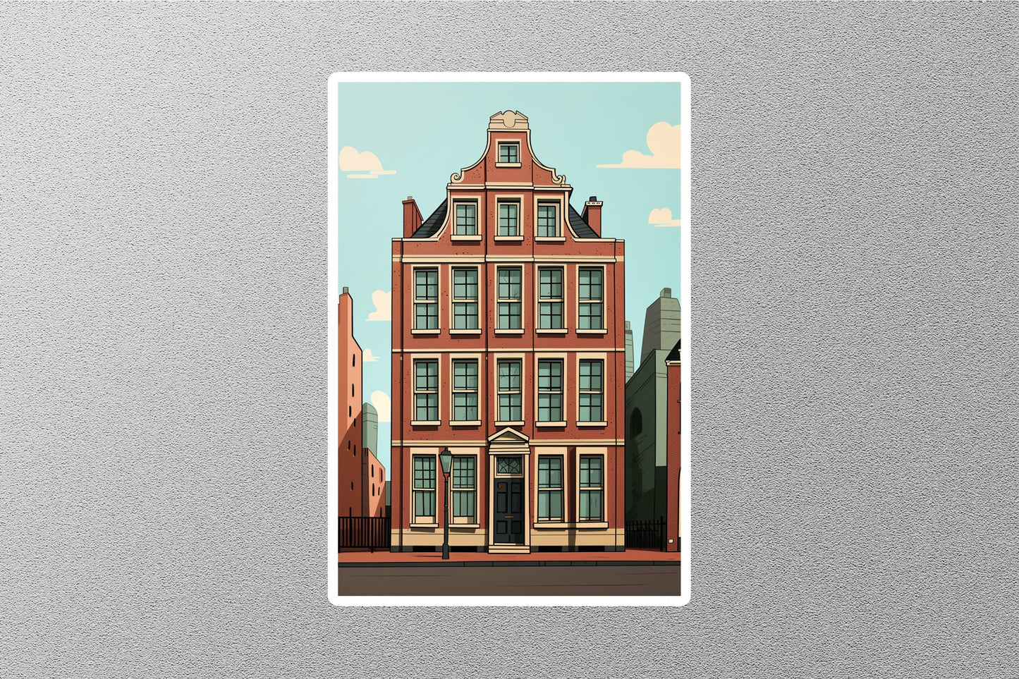 Wholesale Vintage Street Of Abstract Travel Sticker