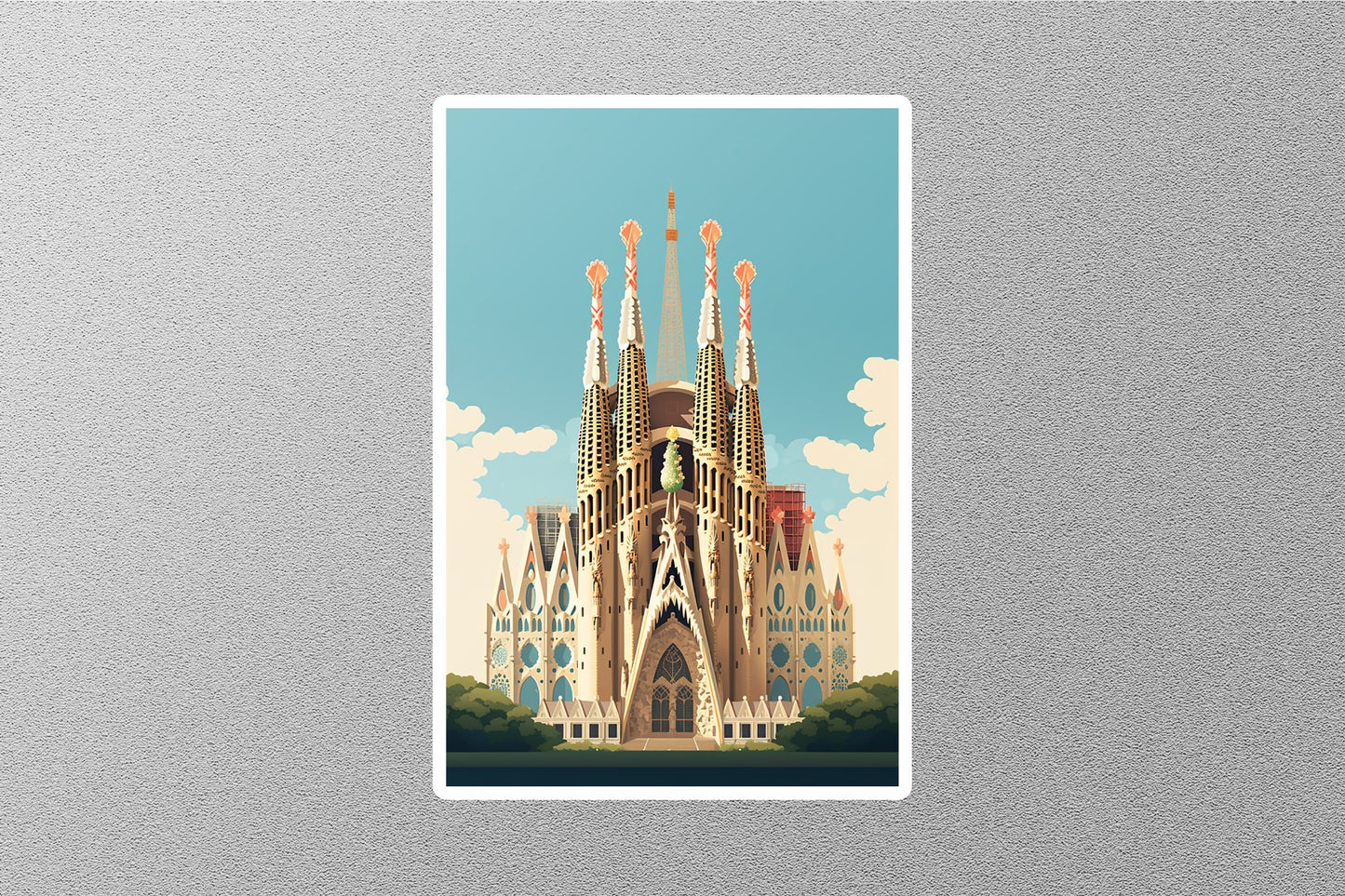 Wholesale Vintage La Sagrada Travel Sticker
