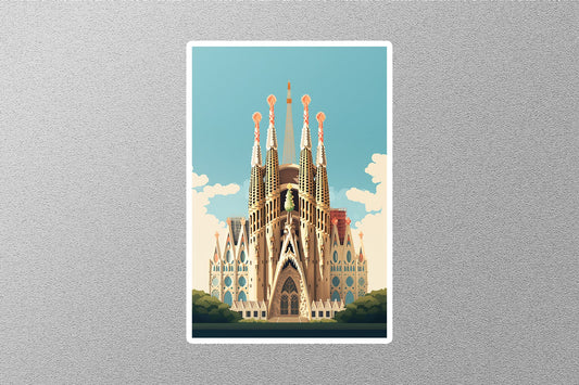 Wholesale Vintage La Sagrada Travel Sticker