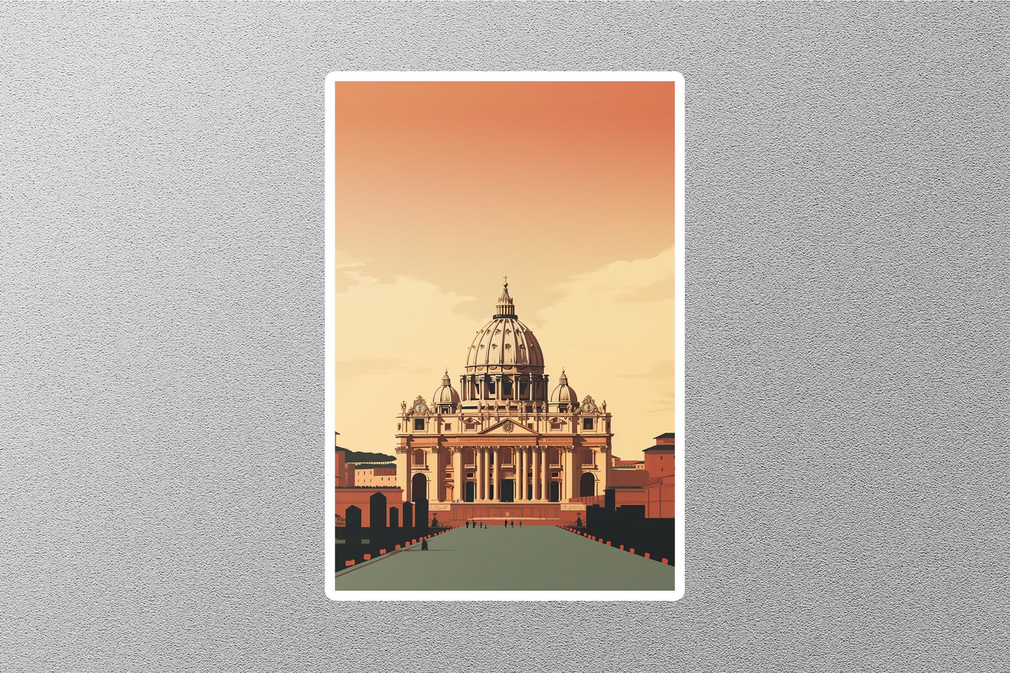 Wholesale Vintage Papal Basilica Travel Sticker