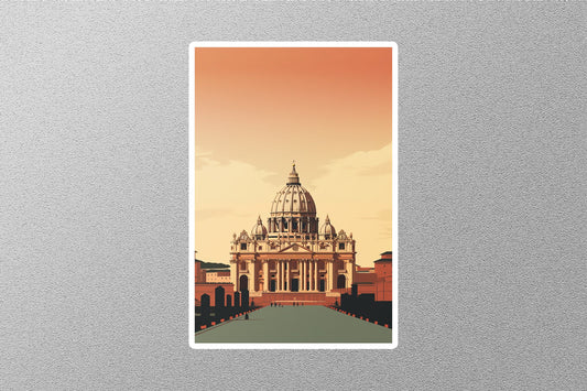 Wholesale Vintage Papal Basilica Travel Sticker