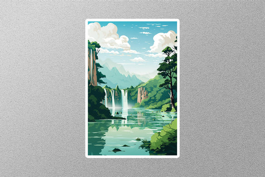 Wholesale Vintage Waterfall Travel Sticker