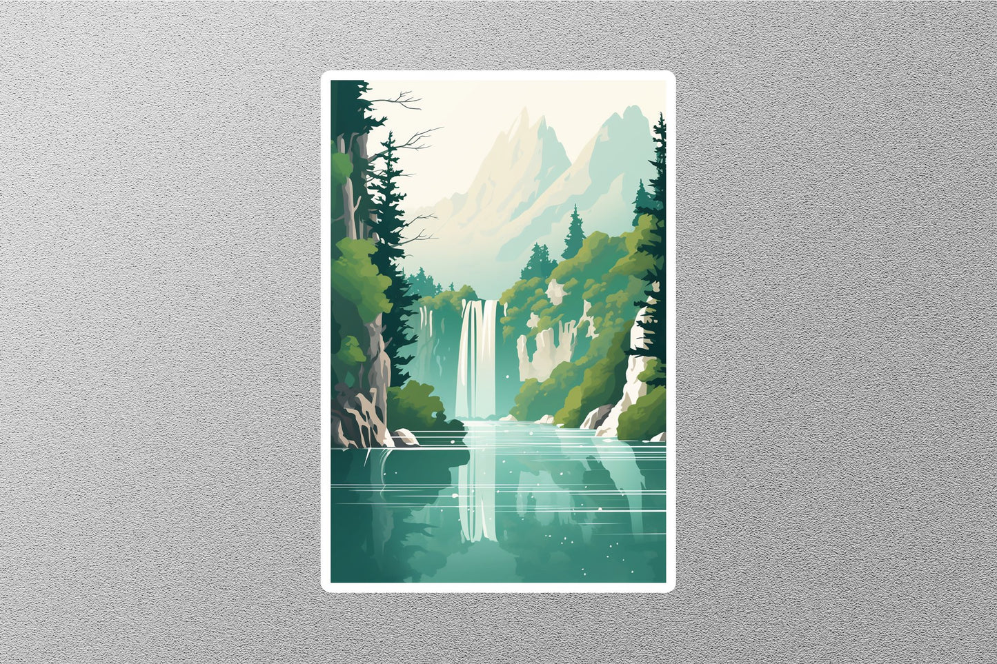 Wholesale Vintage Waterfall 2 Travel Sticker
