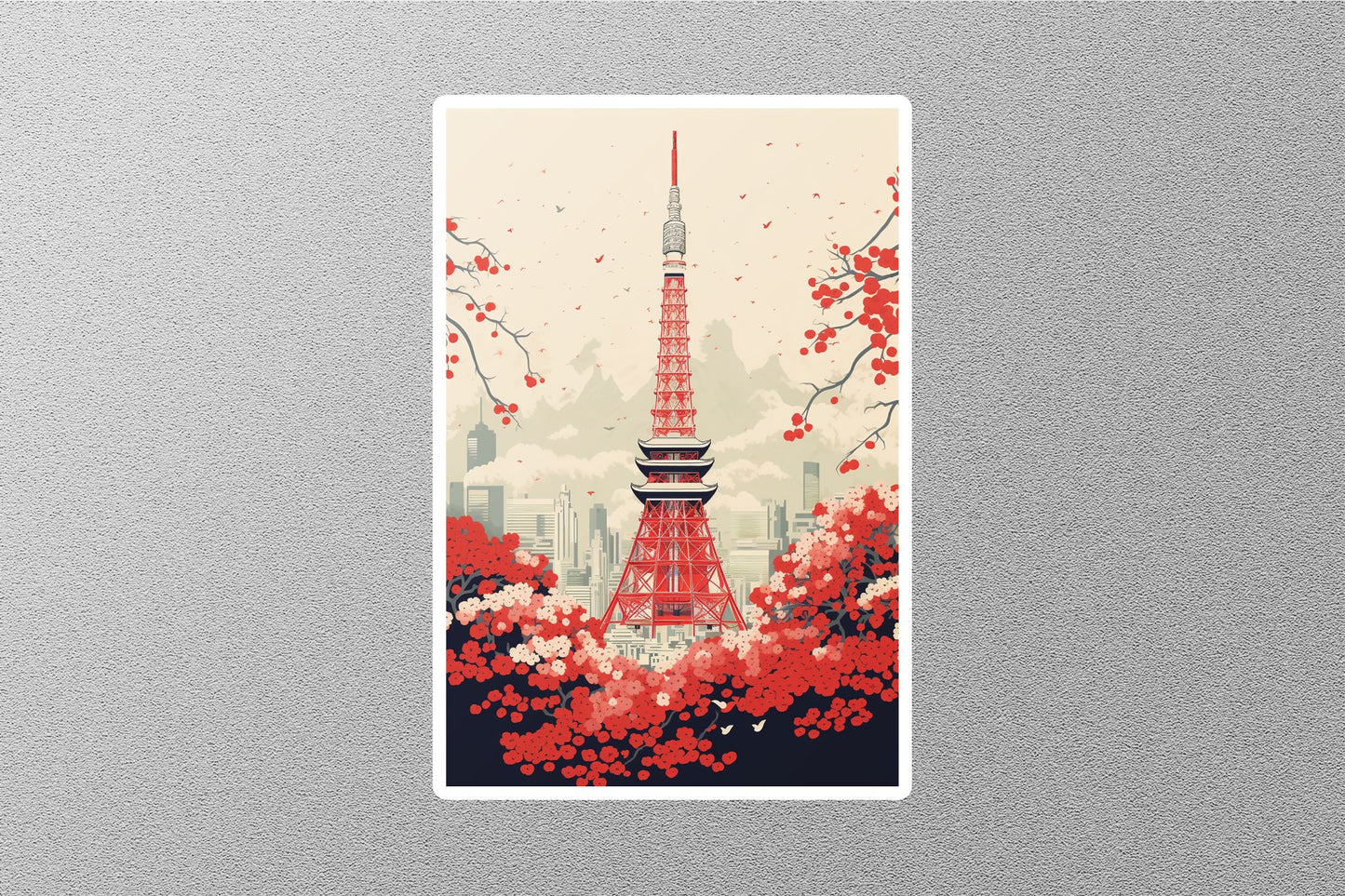 Vintage Tokyo Tower Travel Sticker