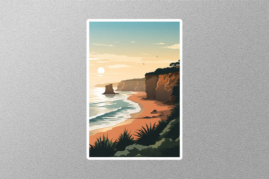 Wholesale Vintage Falesia Beach Travel Sticker