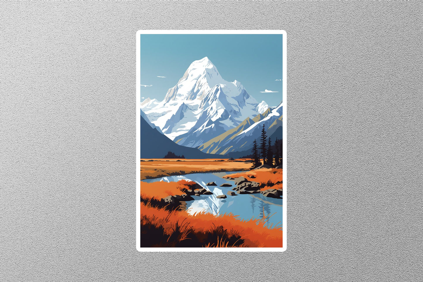 Wholesale Vintage Aoraki Travel Sticker