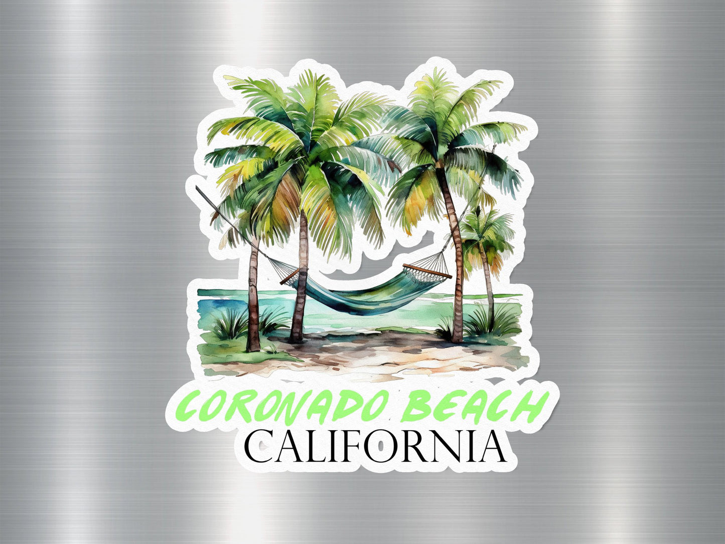 Coronado Beach California Hammock Sticker