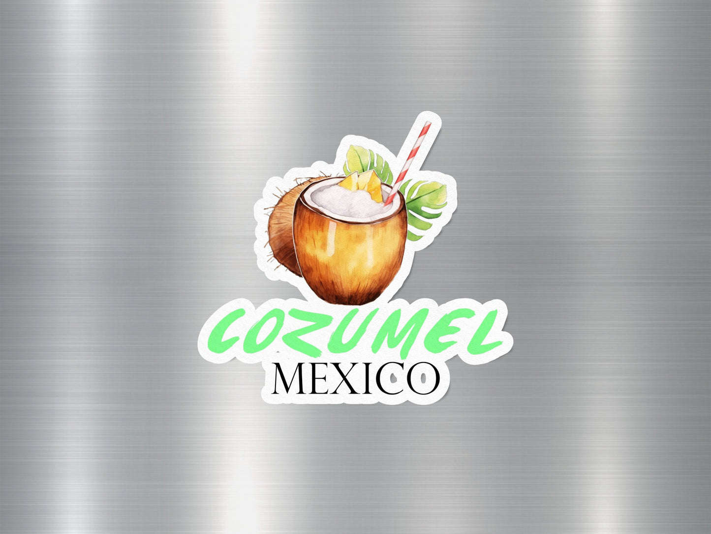 Cozumel Mexico Coconut Sticker