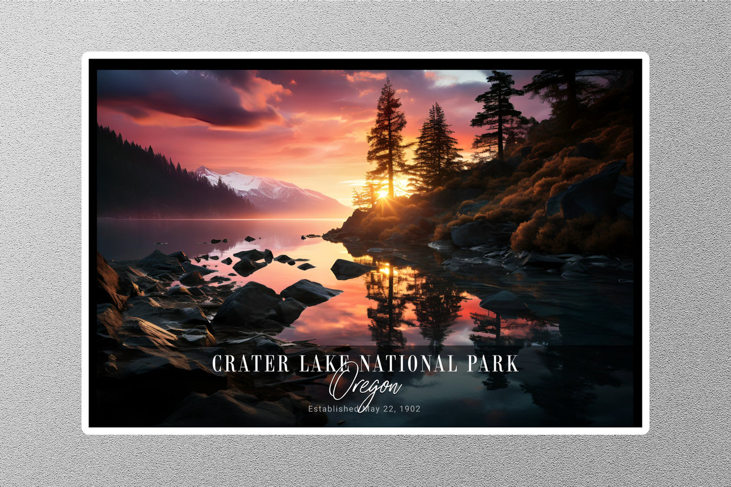 Crater Lake Sunrise National Park Sticker