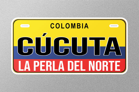 Cúcuta Colombia License Plate Sticker