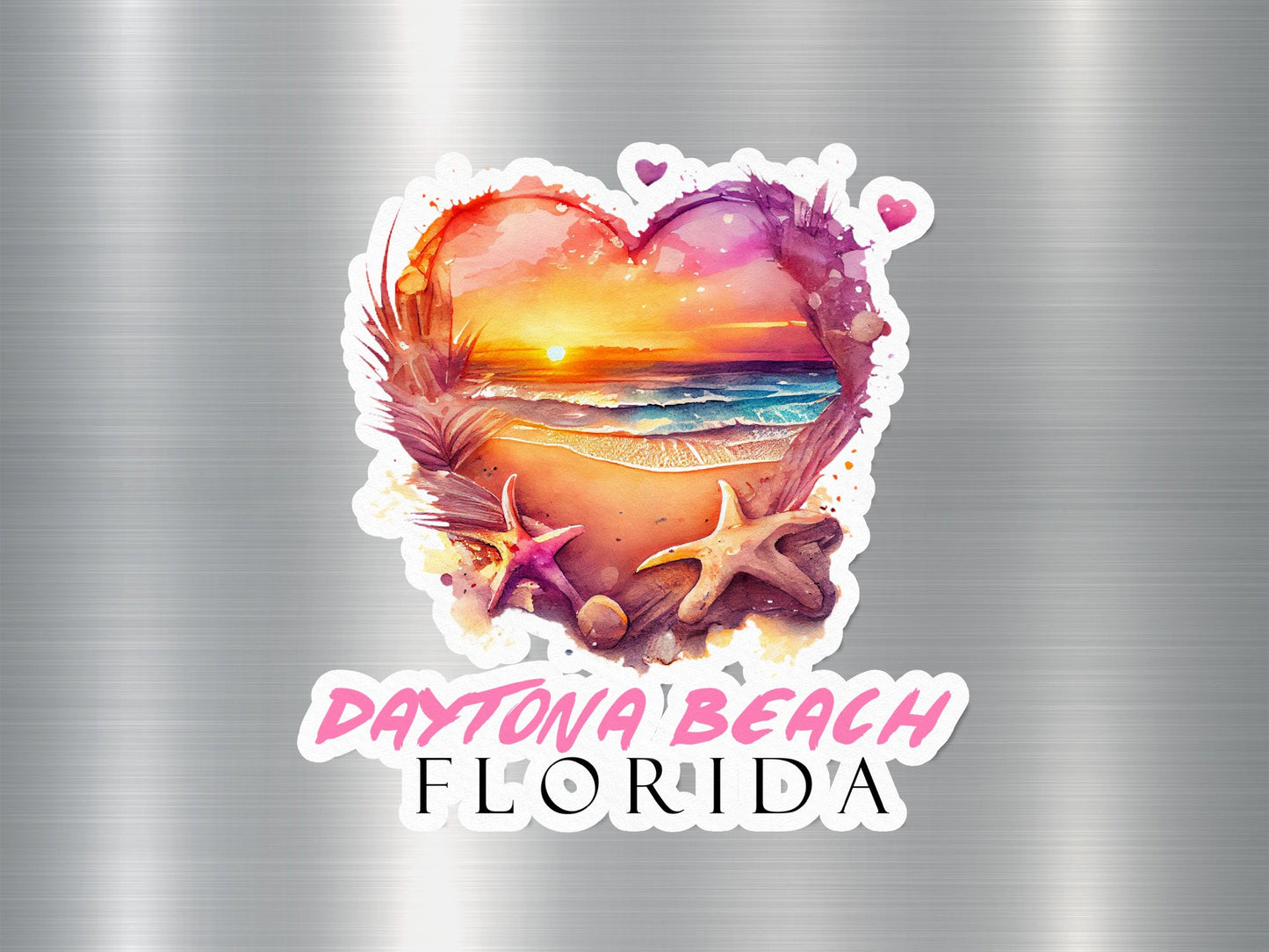 Daytona Beach Florida Heart Sticker