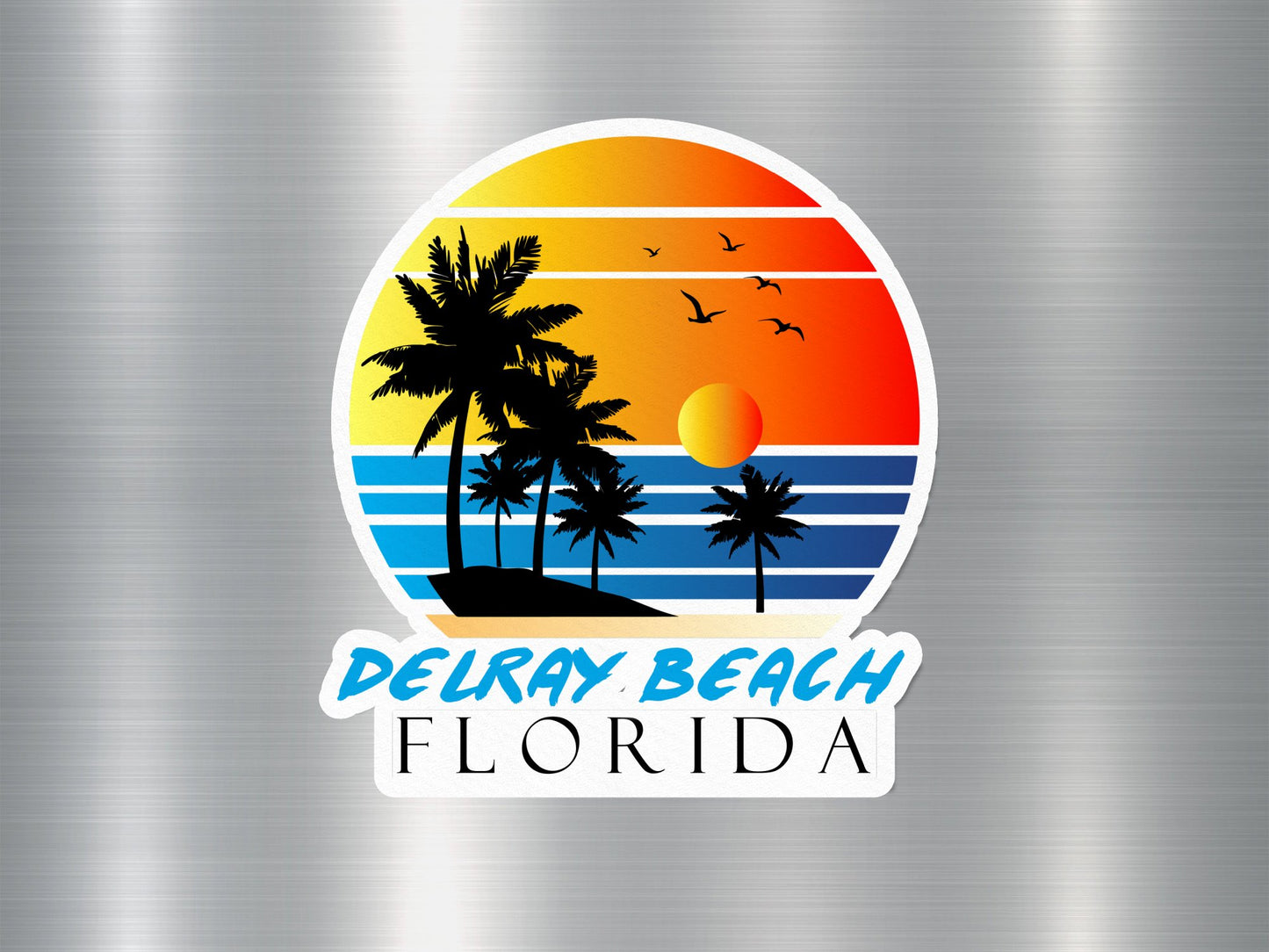 Delray Beach Florida Sunset Sticker