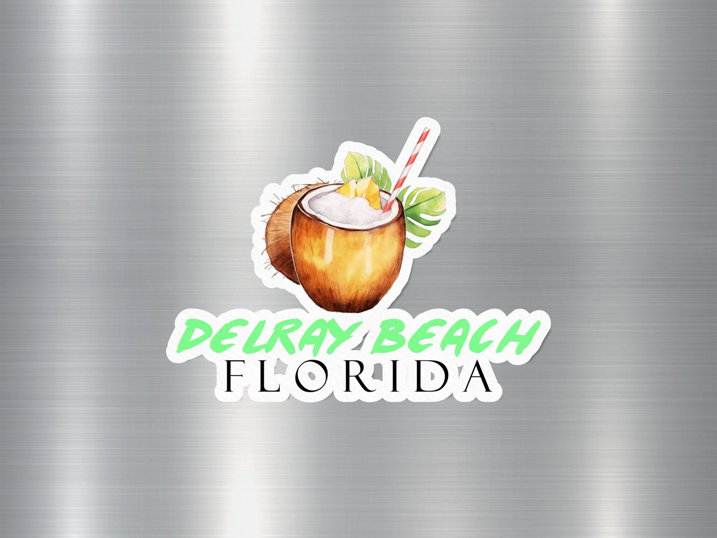 Delray Beach Florida Coconut Sticker