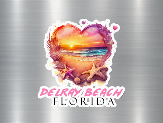 Delray Beach Florida Heart Sticker