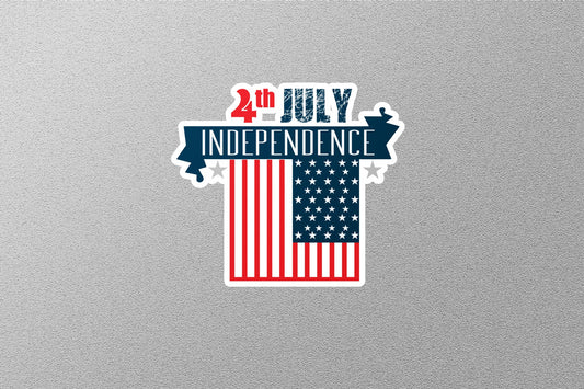 4th July Independence Day of USA Flag Sticker