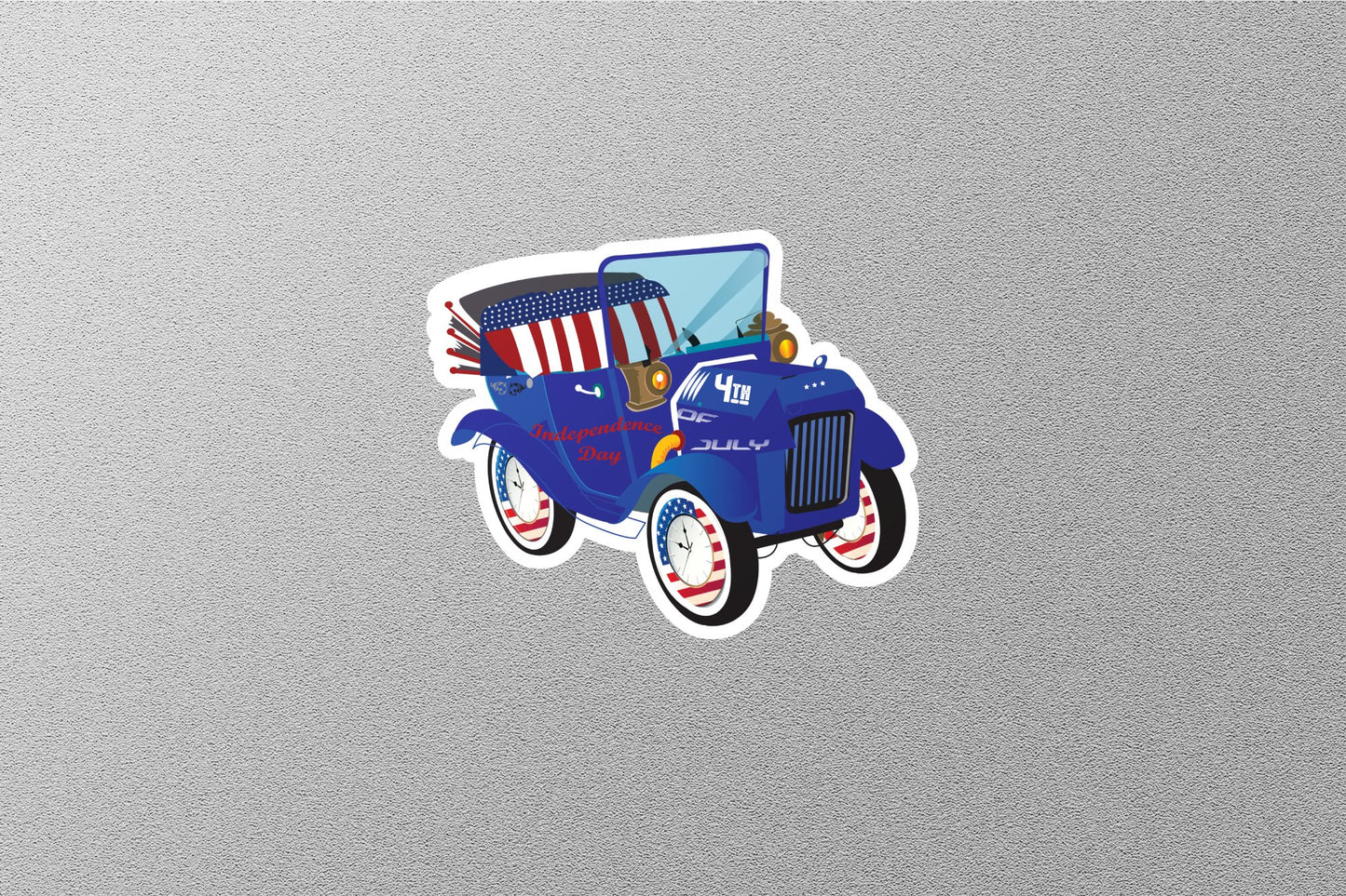 4th of July USA Sticker