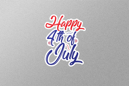 4th July Independence Day of USA Flag Sticker