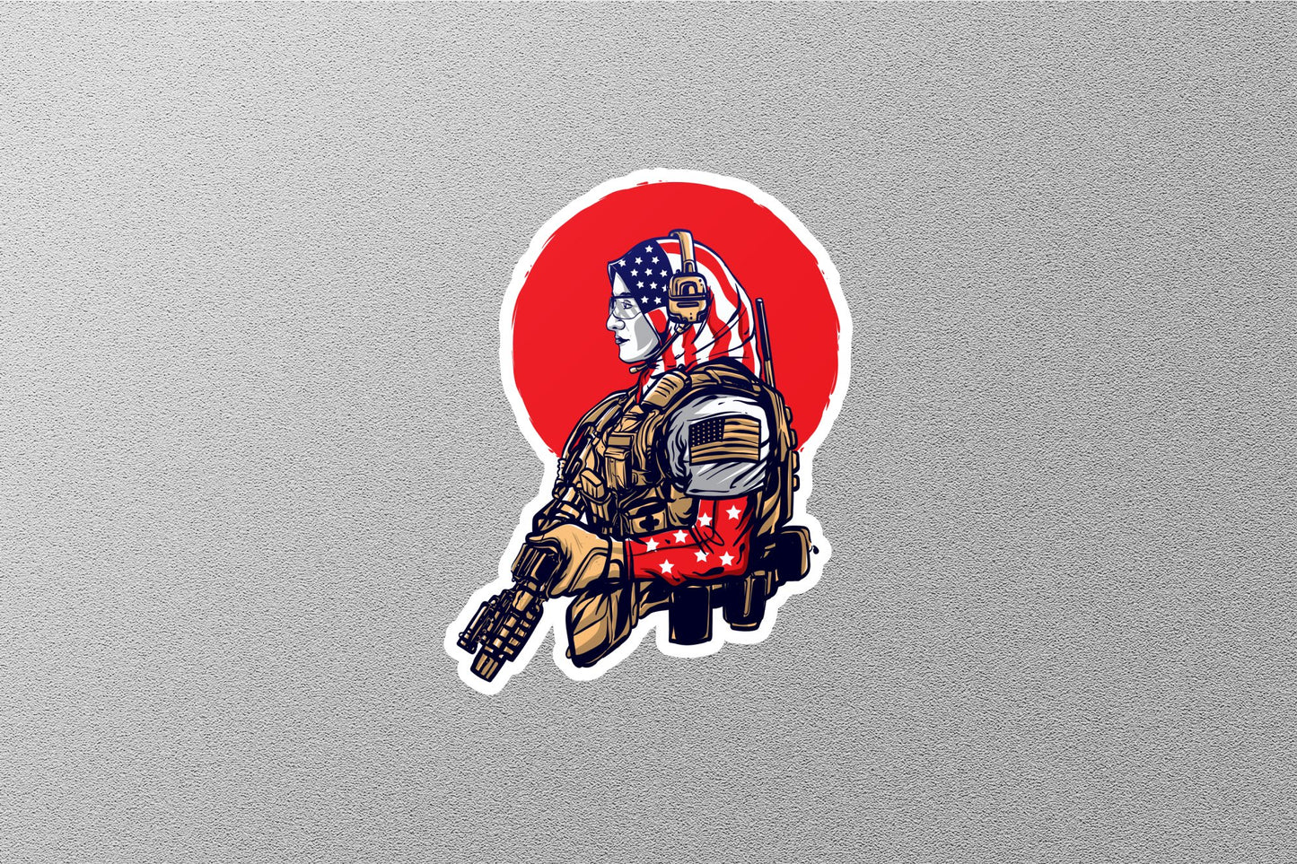 American Ladies Solider Sticker