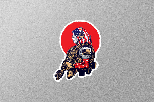 American Ladies Solider Sticker