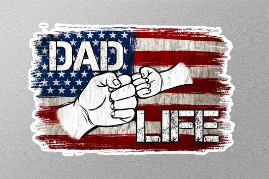 Dad Life American Flag Sticker
