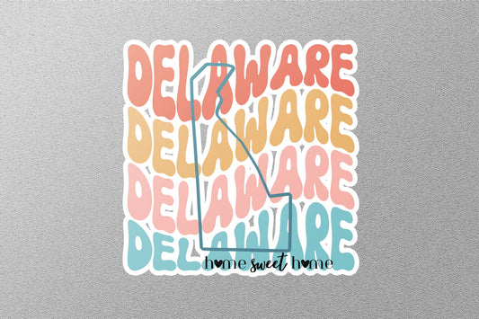 Retro Delaware Sticker