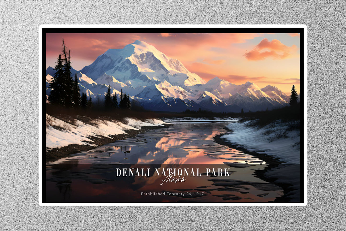 Denali Sunrise National Park Sticker