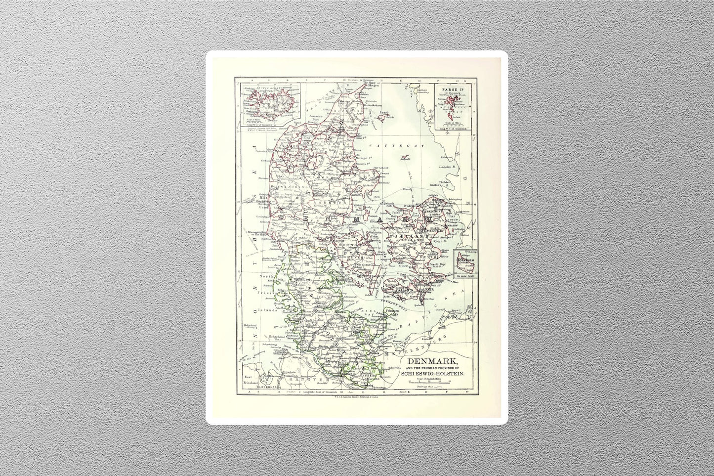 Denmark Map Sticker