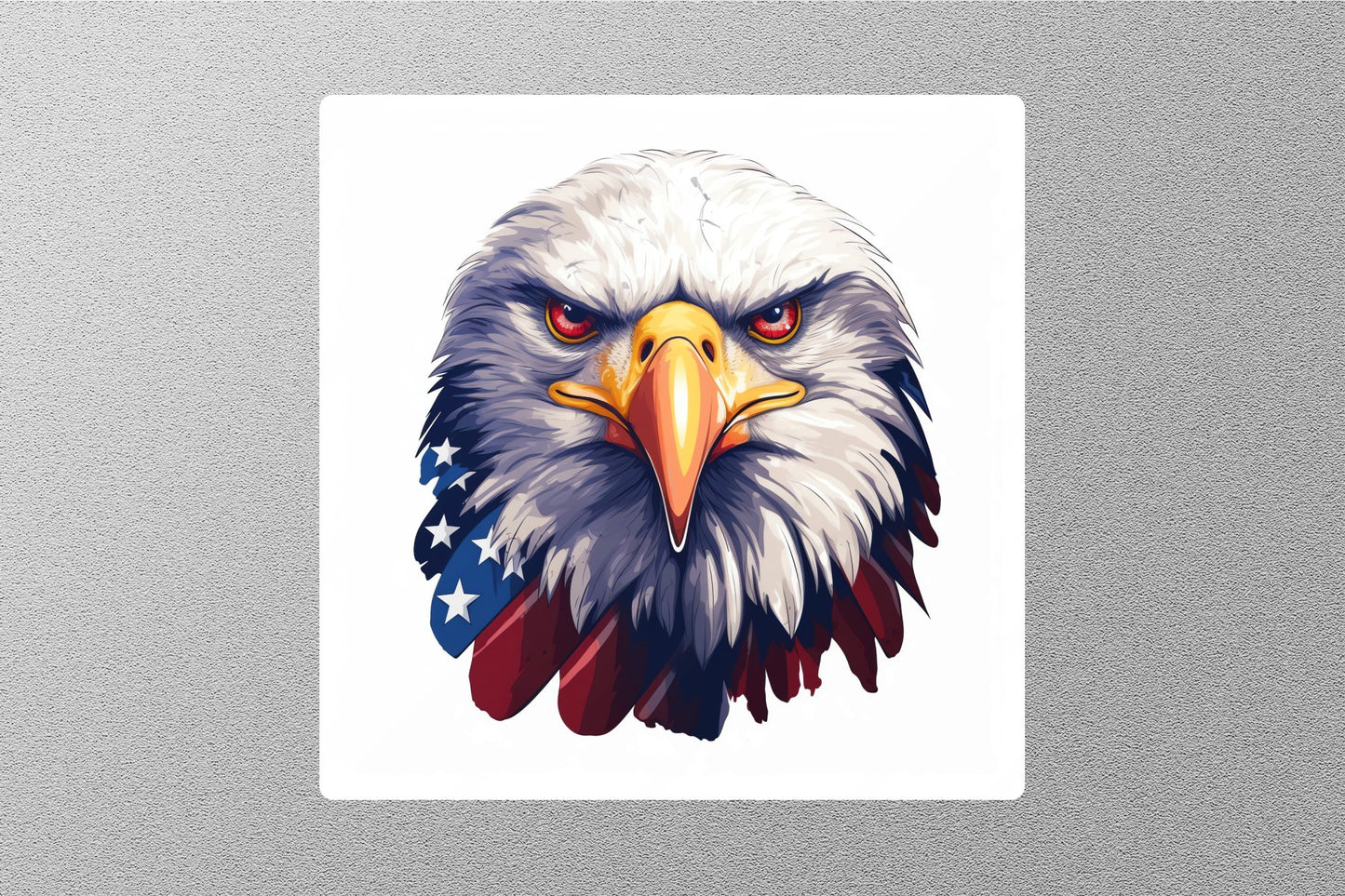 Patriotic Eagle With American Flag Sticker