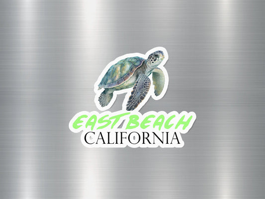 East Beach California Turtle Sticker