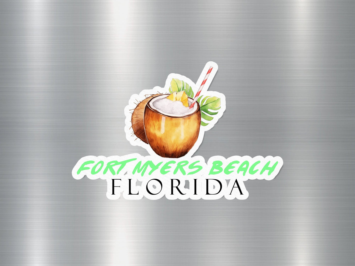 Fort Myers Beach Florida Coconut Sticker