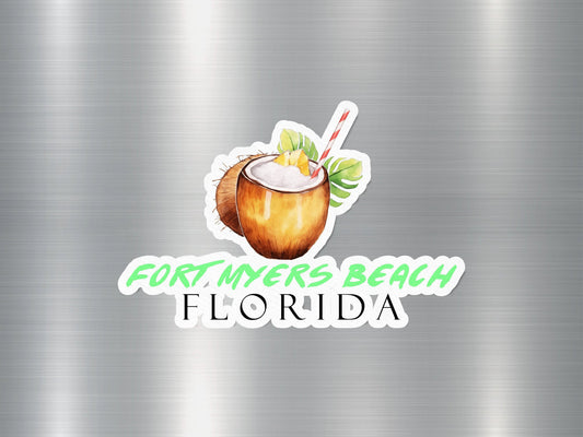 Fort Myers Beach Florida Coconut Sticker