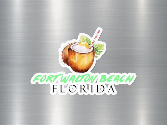 Fort Walton Beach Florida Coconut Sticker