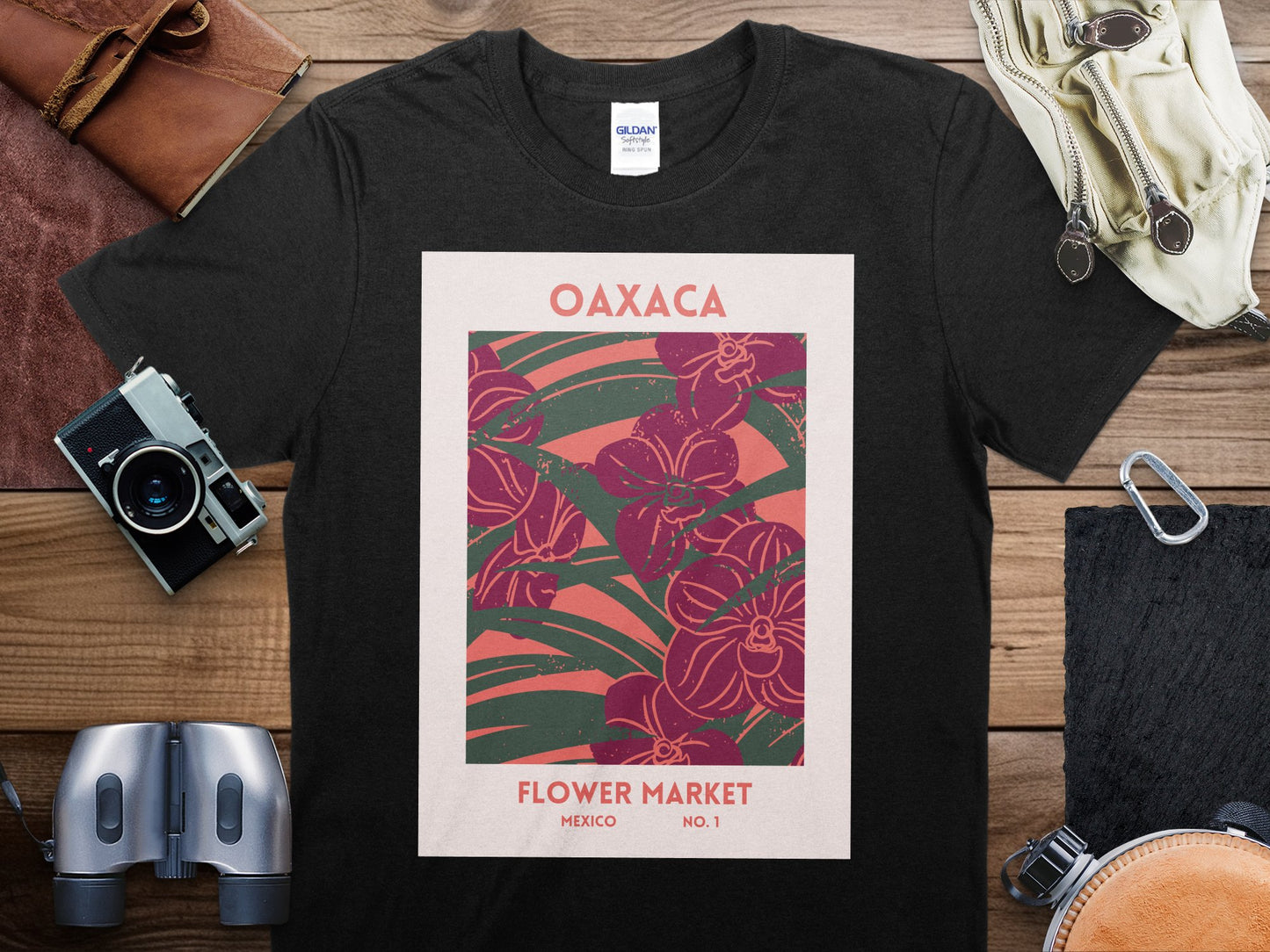 Oaxaca  Flower Market Mexico T-Shirt, Oaxaca  Flower Market Travel Shirt