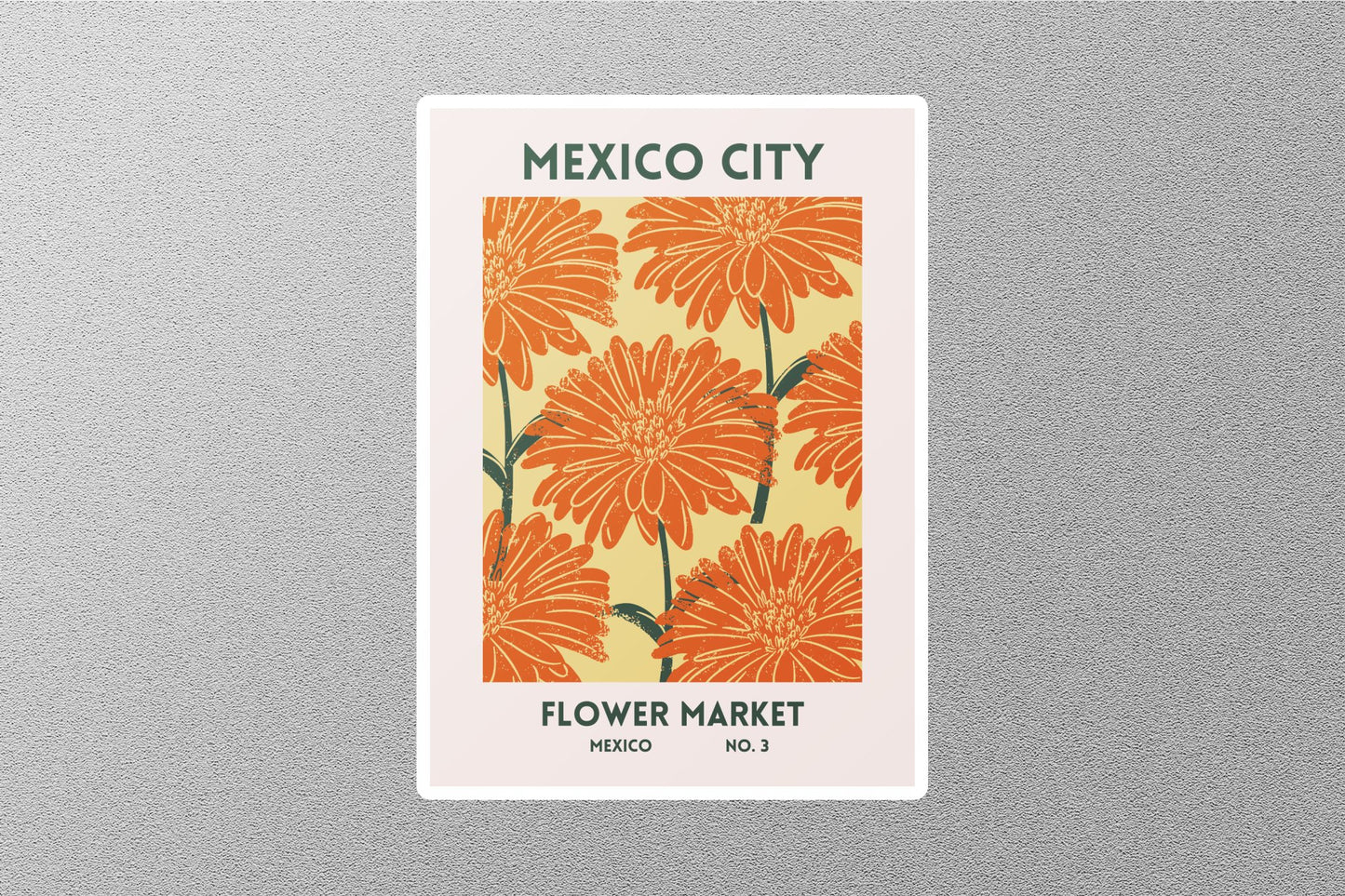 Vintage Mexico City Flower Market Stickers