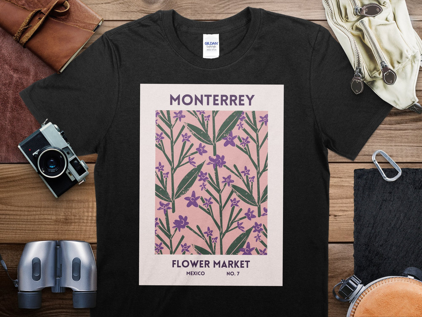 Monterrey Flower Market Mexico T-Shirt, Monterrey Flower Market Travel Shirt