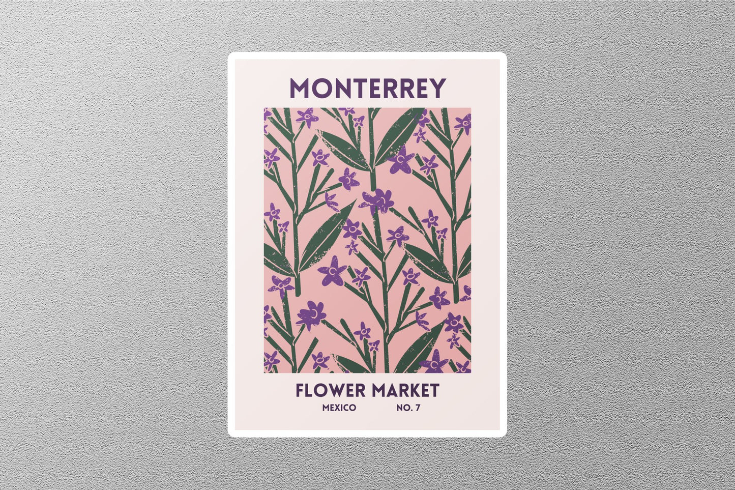 Vintage Monterrey Flower Market Stickers