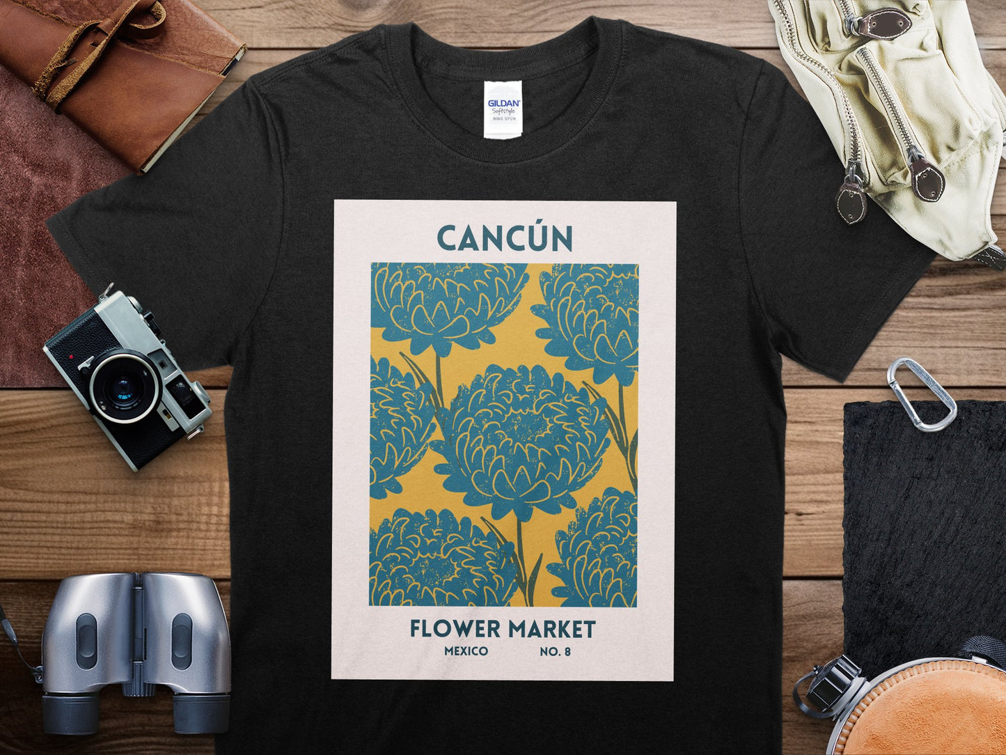 Cancun Flower Market Mexico T-Shirt, Cancun Flower Market Travel Shirt