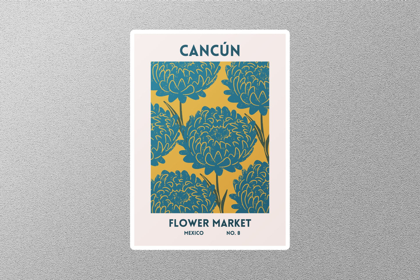 Vintage Cancun Flower Market Stickers