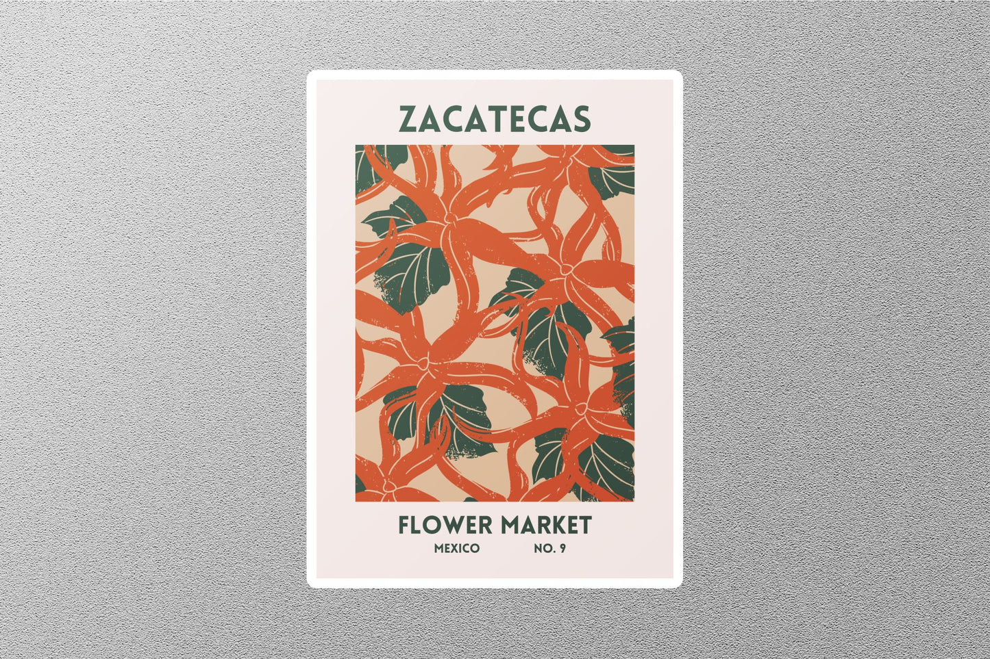 Vintage Zacatcas Flower Market Stickers