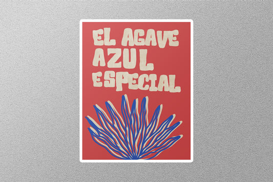 Vintage EL AGAVE AZUL ESPECIAL Flower Stickers