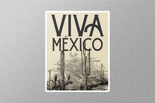 Vintage Viva Mexico Travel Stickers