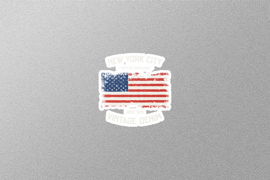 New York USA Flag Sticker