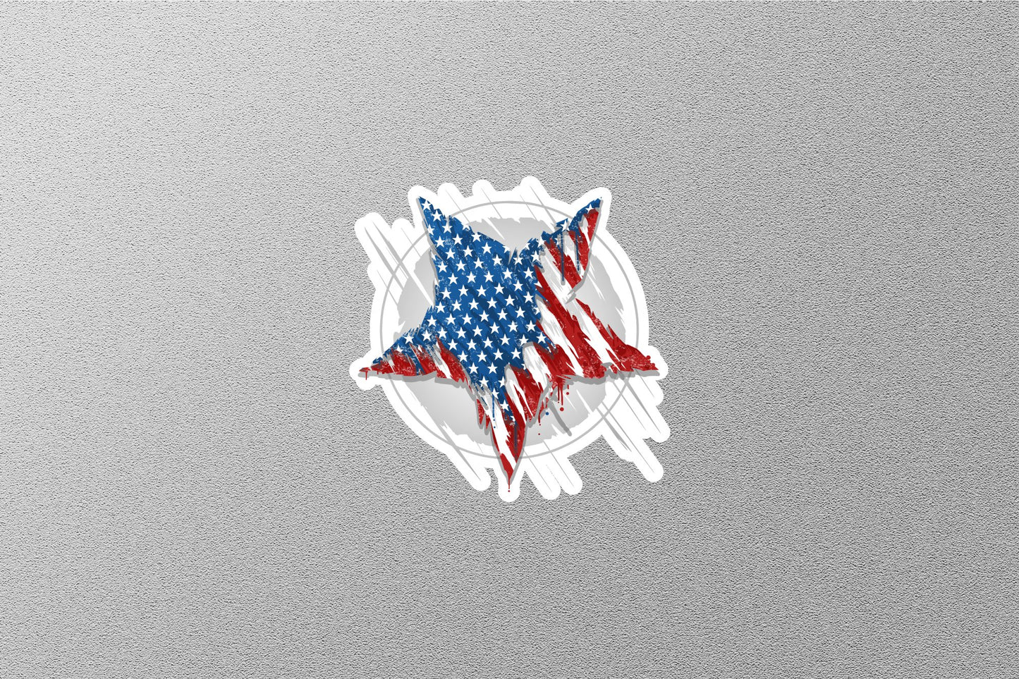 Star American Flag Sticker