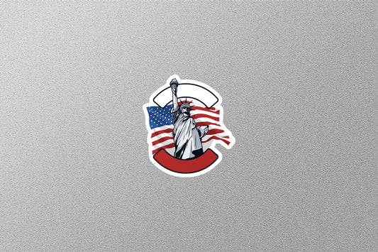 Statue of liberty USA Flag Sticker