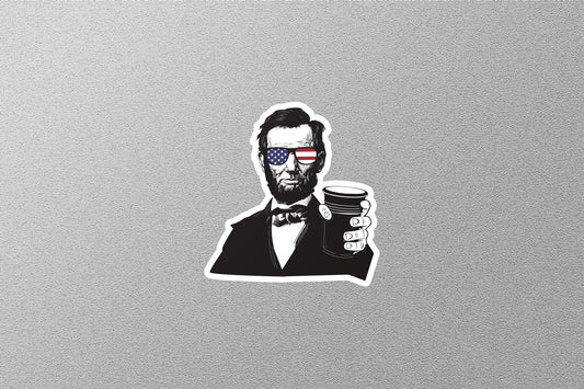 Abraham Lincoln USA Flag Sticker