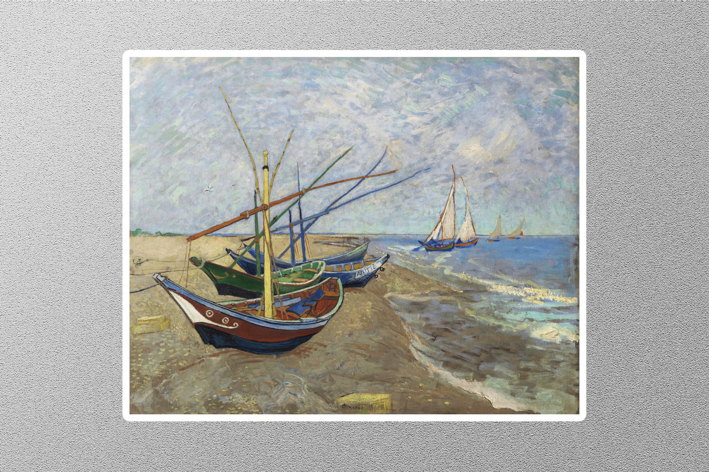 Fishing Boats Art Sticker